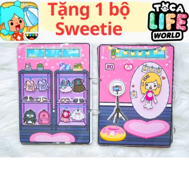 Ngôi nhà BLACKPINK Mansion búp bê giấy Toca Boca H6 – Đồ chơi bé gái cô tiên xanh 84.150₫ 3