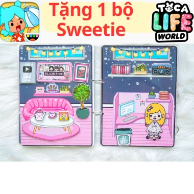 Ngôi nhà BLACKPINK Mansion búp bê giấy Toca Boca H6 – Đồ chơi bé gái cô tiên xanh 84.150₫ 5