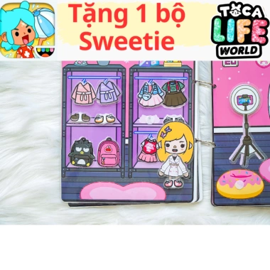 Ngôi nhà BLACKPINK Mansion búp bê giấy Toca Boca H6 – Đồ chơi bé gái cô tiên xanh 84.150₫ 7