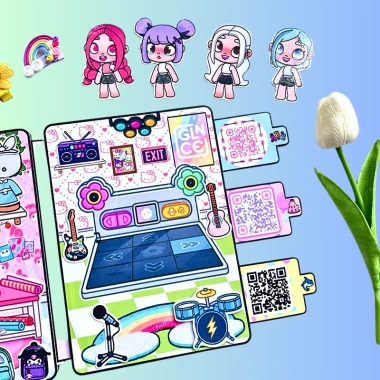 Ngôi nhà búp bê giấy 4 cô bé Melody Kuromi Cinamoroll Kitty – Đồ chơi mới, giá 150k VND 7