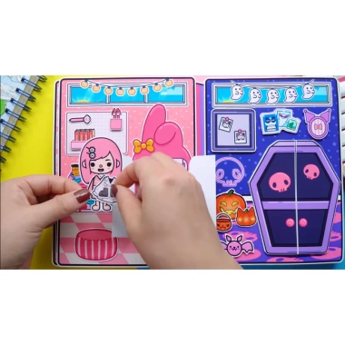 Ngôi nhà búp bê giấy DIY Kuromi và Melody - Quiet Book, giảm còn 99.000₫ 5
