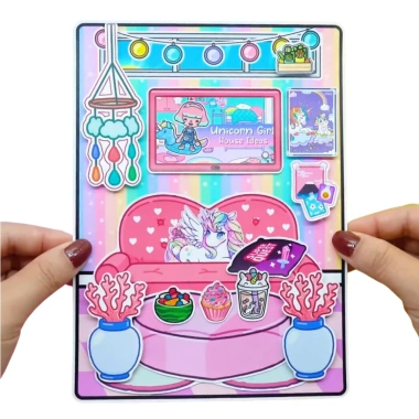 Ngôi nhà búp bê giấy thủ công công chúa Tocaboca Unicos H24 - Đồ chơi Squishy Kuromi, giảm giá 139k 8