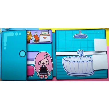 Ngôi nhà của bé Blue House Decoration – Giá chỉ 99.000₫, Đồ chơi giấy CandyHome, Phát triển trí tưởng tượng 7