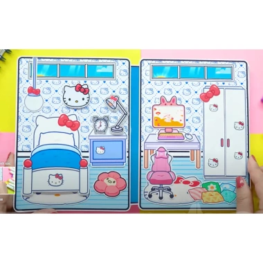 Ngôi nhà Hellokitty cho cô bé tóc hồng - Đồ chơi dễ thương, giá ưu đãi 100.000đ