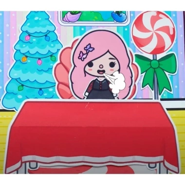 Ngôi Nhà Noel Cô Tiểu Thư Tóc Hồng Đáng Yêu – Giá Gốc 130k, Giảm còn 100k HappyFunny 2