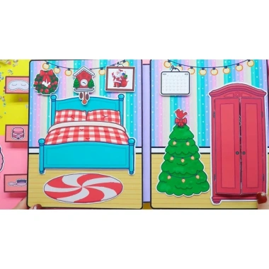 Ngôi Nhà Noel Cô Tiểu Thư Tóc Hồng Đáng Yêu – Giá Gốc 130k, Giảm còn 100k HappyFunny 4