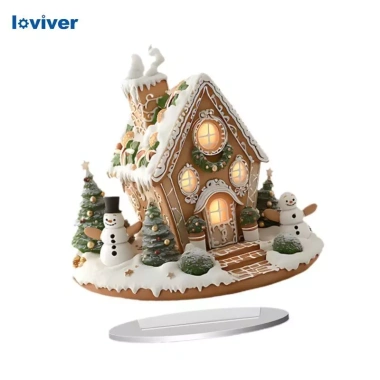 Ngôi nhà tuyết Xmas Village 2D thủ công Cây Giáng sinh có đế giá ưu đãi 97.900đ