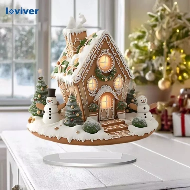 Ngôi nhà tuyết Xmas Village 2D thủ công Cây Giáng sinh có đế giá ưu đãi 97.900đ