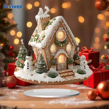 Ngôi nhà tuyết Xmas Village 2D thủ công Cây Giáng sinh có đế giá ưu đãi 97.900đ