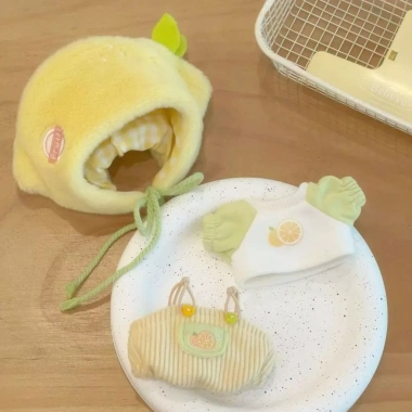 Ngôi sao mùa thu 10cm Búp bê cotton siêu dễ thương bộ quần áo trái cây nguyên bản 2