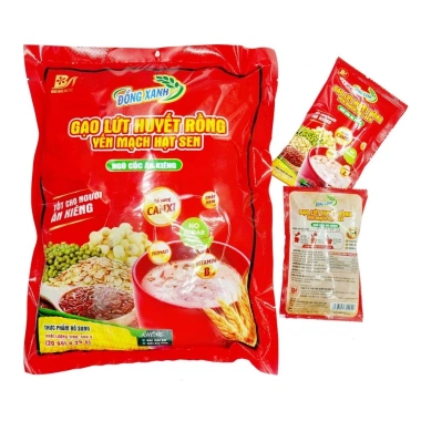 Ngũ Cốc Ăn Kiêng Gạo Lứt Huyết Rồng + Yến Mạch Hạt Sen 20 Gói 25g - Giá chỉ 95k 2