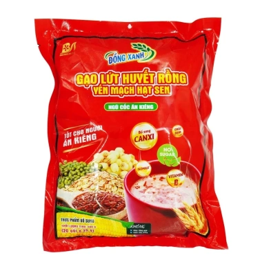 Ngũ Cốc Ăn Kiêng Gạo Lứt Huyết Rồng + Yến Mạch Hạt Sen 20 Gói 25g - Giá chỉ 95k 3
