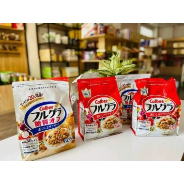 Ngũ cốc ăn sáng Calbee trắng Nhật Bản 550g ít đường - Hỗ trợ giảm cân, chỉ 186k