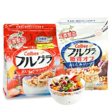 Ngũ cốc ăn sáng giảm cân Calbee Nhật Bản 600g - Giảm cân nhanh, giàu chất xơ, chỉ 220.000₫