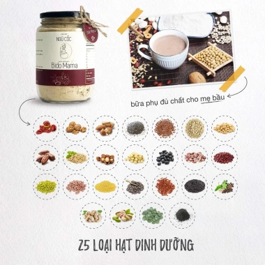 Ngũ cốc bầu Bido 600g - Dưỡng mầm an thai, tăng cân chuẩn, giảm nghén, thay sữa bầu, giá ưu đãi 298.000₫