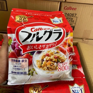 Ngũ cốc Calbee Nhật Bản 750g Hàng chuẩn nội địa đủ màu đủ vị giảm giá 188k