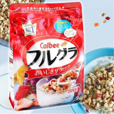 Ngũ cốc Calbee Nhật Bản 750g Hàng chuẩn nội địa đủ màu đủ vị giảm giá 188k