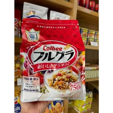 Ngũ cốc Calbee Nhật Bản 750g Hoa quả, trái cây ăn sáng giảm cân - 189.000₫