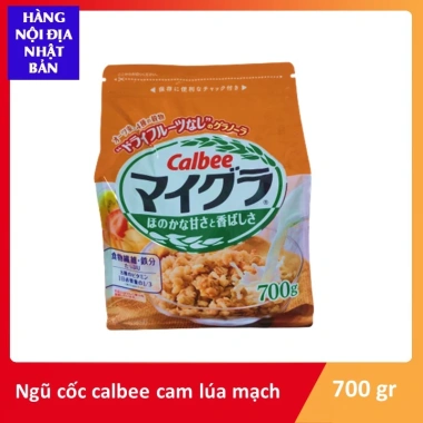 Ngũ cốc Calbee Nhật Bản ăn kiêng màu cam – Yến mạch, gạo lứt, lúa mì 630g – 165k