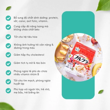Ngũ Cốc Calbee Nhật Bản Mix Hạt Dinh Dưỡng - Giá 190k, Giảm Cân, Bổ Dưỡng, Tăng Sức Khỏe