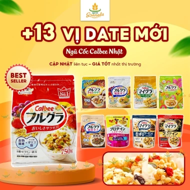 Ngũ cốc Calbee Nhật Bản – Mix trái cây sấy chua ngọt, ít calo, hạt ngon, đủ vị 127.500₫