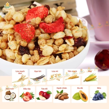 Ngũ cốc Calbee Nhật Bản – Mix trái cây sấy chua ngọt, ít calo, hạt ngon, đủ vị 127.500₫