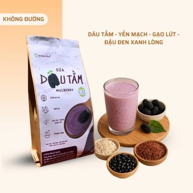 Ngũ cốc dâu tằm đẹp da không đường, gạo lứt, yến mạch, đậu đen xanh lòng - 136,200₫ 2