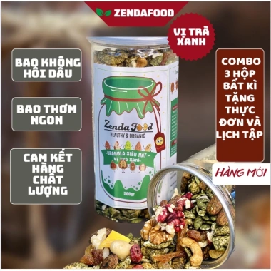 Ngũ cốc dinh dưỡng 5% yến mạch ZENDAFOOD - Granola siêu hạt 500g, giàu chất xơ, giảm cân, giá ưu đãi 159.400 VND 3