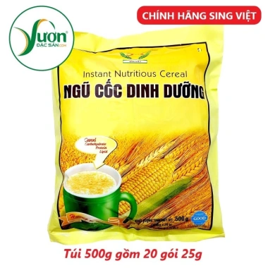 Ngũ cốc dinh dưỡng Sing Việt 500g (20 gói 25g) - Tốt cho sức khỏe mọi lứa tuổi, giảm giá 59.000 VND - Vườn Đặc Sản