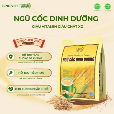 Ngũ Cốc Dinh Dưỡng Sing Việt 500g - Năng Lượng Bữa Sáng và Bữa Phụ, Thích Hợp Mọi Người, 55.000₫