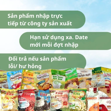 Ngũ Cốc Gạo Lứt Huyết Rồng + Hạt Sen Nutrilifes 16 gói 25g - Giảm giá 58.500đ