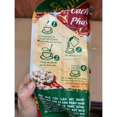 Ngũ Cốc Gạo Lứt Huyết Rồng + Hạt Sen Nutrilifes 16 gói 25g - Giảm giá 58.500đ