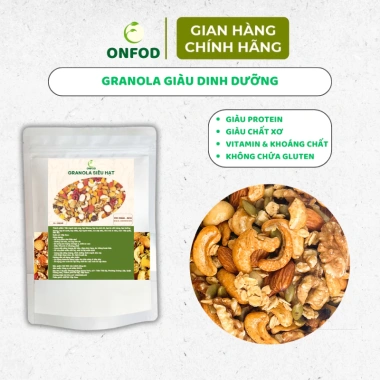 Ngũ cốc granola ONFOD vị matcha giảm cân, ăn kiêng, bà bầu, tiểu đường 250g-500g - 169k 3 Ngũ cốc granola ONFOD vị matcha giảm cân, ăn kiêng, bà bầu, tiểu đường 250g-500g - 169k 3