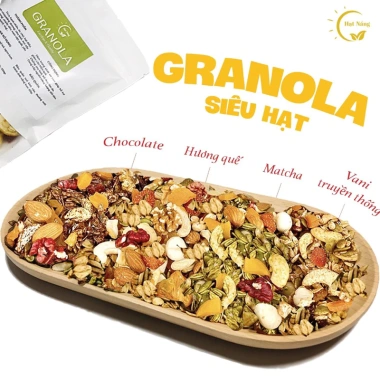 Ngũ cốc Granola siêu hạt Nhà Lá - Dinh dưỡng đầy đủ, giảm cân, giá chỉ 31.000đ