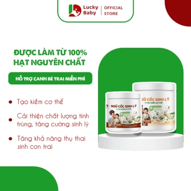 Ngũ cốc sinh lý Tạo Kiềm tự nhiên Luckybaby Nam, không chất bảo quản, 199.000đ