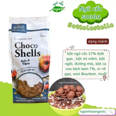 Ngũ cốc socola hữu cơ Sottolestelle - bắp socola dạng viên và mảnh, dinh dưỡng cho bữa sáng, giảm giá 199.000₫ 2