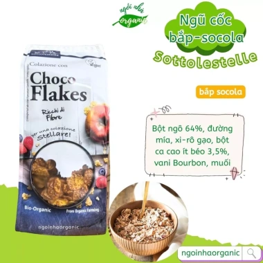 Ngũ cốc socola hữu cơ Sottolestelle - bắp socola dạng viên và mảnh, dinh dưỡng cho bữa sáng, giảm giá 199.000₫ 4