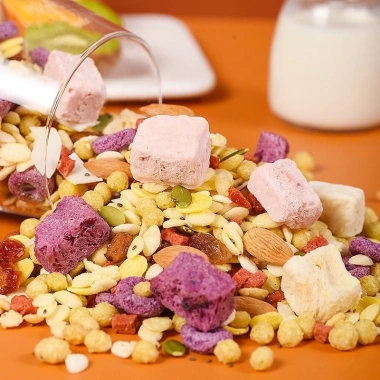 Ngũ cốc sữa chua hoa quả giảm cân MEIZHOUSHIKE - Granola ăn kiêng giá 21.000 VND 6 Ngũ cốc sữa chua hoa quả giảm cân MEIZHOUSHIKE - Granola ăn kiêng giá 21.000 VND 6