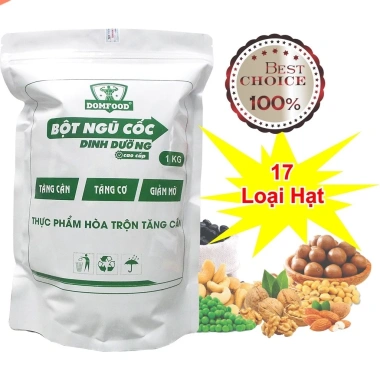 Ngũ cốc tăng cân tăng cơ Domfood 01kg 15 loại hạt - Giá chỉ 139.000, giảm tới 40k
