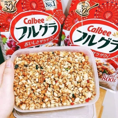 Ngũ Cốc Trái Cây Calbee Nhật Bản 750g - Giảm Cân, Tươi, Ship Nhanh Hà Nội 165k