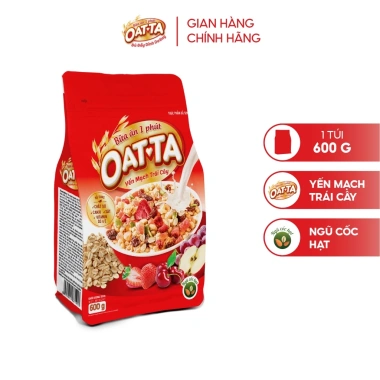 Ngũ Cốc Yến Mạch Trái Cây OATTA 600g Nguyên Cám – Thơm Ngon, Phù Hợp Ăn Kiêng – 156k