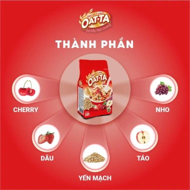 Ngũ Cốc Yến Mạch Trái Cây OATTA 600g Nguyên Cám – Thơm Ngon, Phù Hợp Ăn Kiêng – 156k 4 Ngũ Cốc Yến Mạch Trái Cây OATTA 600g Nguyên Cám – Thơm Ngon, Phù Hợp Ăn Kiêng – 156k 4