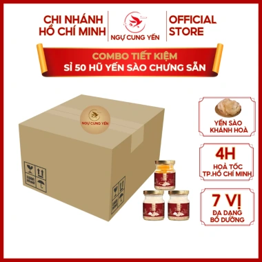 Ngự Cung Yến Sài Gòn Combo 2.026 50 Hũ 70ml Yến Chưng Sẵn 7 Vị, CC, Giá 2.7 Triệu