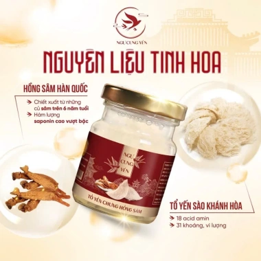 Ngự Cung Yến Sài Gòn Combo Yến Chưng Hồng Sâm 2.026 Set 6/10/15/25 hũ 70ml Quà sức khỏe lễ Tết 392.040đ