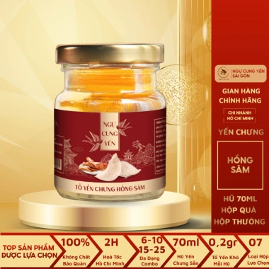 Ngự Cung Yến Sài Gòn Combo Yến Chưng Hồng Sâm 2.026 Set 6/10/15/25 hũ 70ml Quà sức khỏe lễ Tết 392.040đ 9 Ngự Cung Yến Sài Gòn Combo Yến Chưng Hồng Sâm 2.026 Set 6/10/15/25 hũ 70ml Quà sức khỏe lễ Tết 392.040đ 9