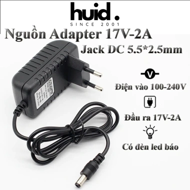 Nguồn Adapter 17V-2A, công suất 2A, giá chỉ 100k - so với 128k, sạc nhanh