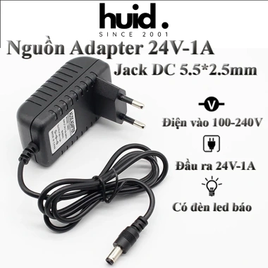 Nguồn Adapter 24V 1A/2A - Đầu ra ổn định, giá ưu đãi 80.000 VND, giảm 16%