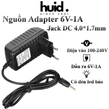 Nguồn Adapter 6V 1A Đầu Cắm 4.0x1.7mm - Giá Gốc 68.400đ, Giảm còn 57.000đ, Dòng 6V/1A, Độ Bền Cao 2