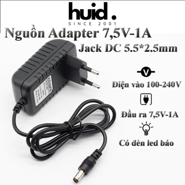 Nguồn Adapter 7.5V đa dòng 1A-3A, công suất ổn định, giá chỉ 60.000 VND