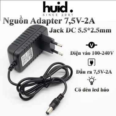 Nguồn Adapter 7.5V đa dòng 1A-3A, công suất ổn định, giá chỉ 60.000 VND